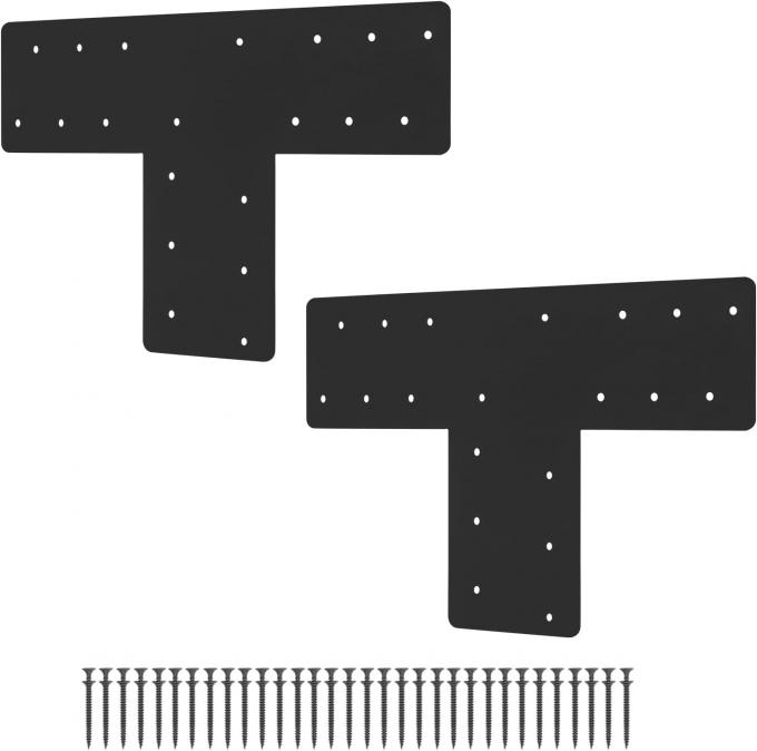 黒い粉末で覆われた右角ブレーキット 角を修復する家具のための家具 パビリオン 鉄筋の枠 0