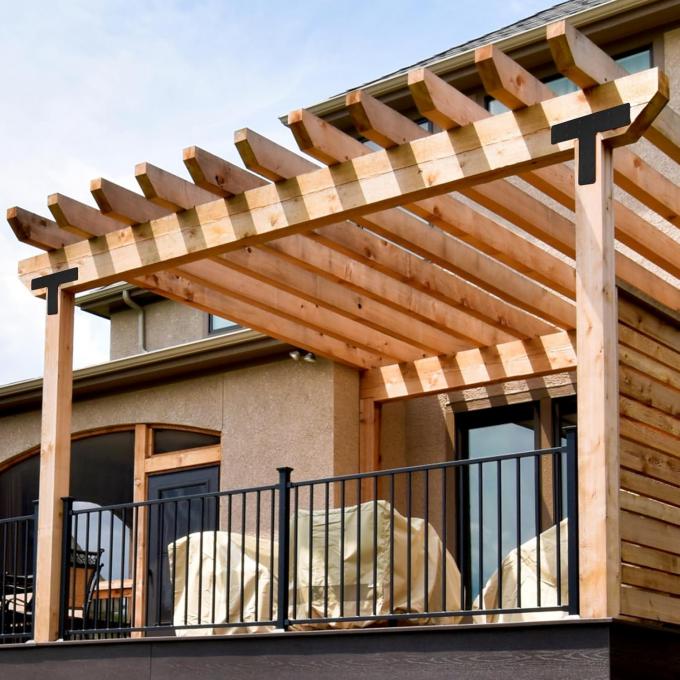 黒い粉末で覆われた右角ブレーキット 角を修復する家具のための家具 パビリオン 鉄筋の枠 4