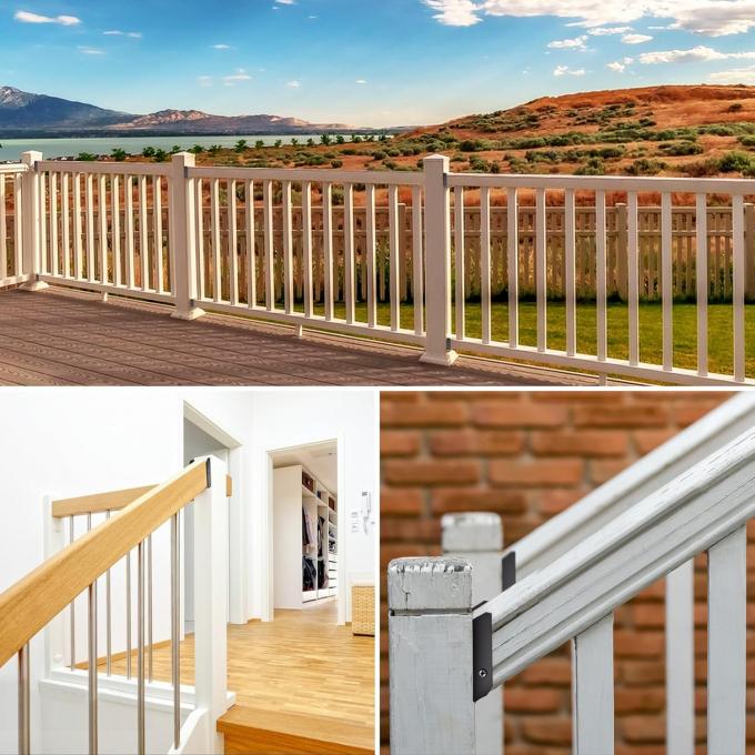 2×4 木炭鋼のフェンスブレーケット 修理キット 庭のためのデッキレインコネクタ 0