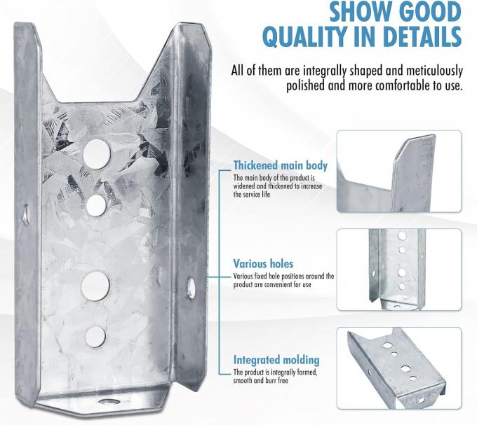 2×4 木炭鋼のフェンスブレーケット 修理キット 庭のためのデッキレインコネクタ 2