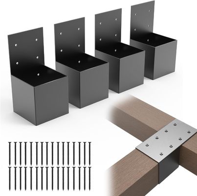 2x4 ペルゴラ ブレケット キット 実用1.6x3.6 インチ ペルゴラ ストップ ストラフター ブレケット デッキ レンディング ブレケット